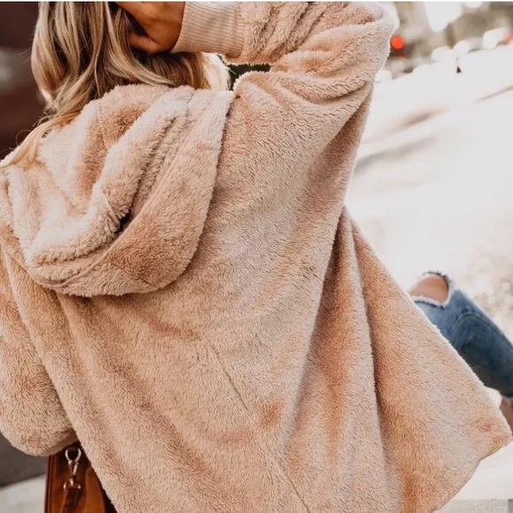 Restocked! Cozy Teddy Bear Hooded Knit Cardigan - Picture 6 of 8